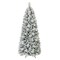 Flocked Christmas Tree with Pine Needles and LED Lights